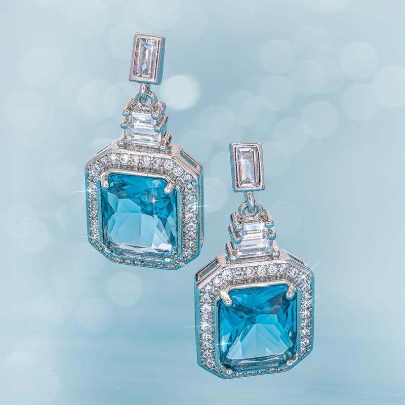 Ocean's Halo DiamondAura Earrings